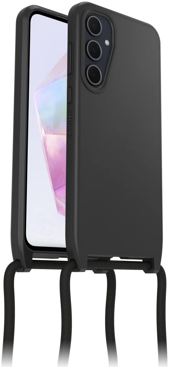 OtterBox React Necklace Samsung Galaxy A35 Hoesje met Koord Zwart afbeelding 1