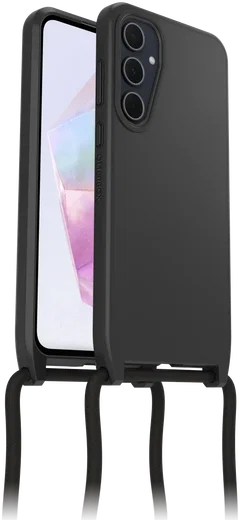 OtterBox React Necklace Samsung Galaxy A35 Hoesje met Koord Zwart afbeelding 1