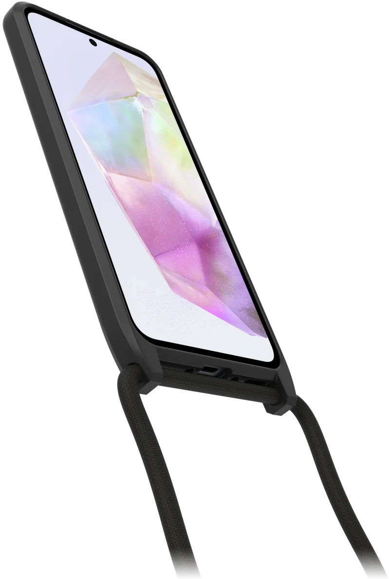 OtterBox React Necklace Samsung Galaxy A35 Hoesje met Koord Zwart afbeelding 2