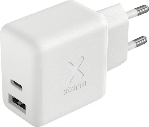 Xtorm 30W GaN Wall Charger Duo-Poorts Oplader met USB-A en USB-C Wit afbeelding 1