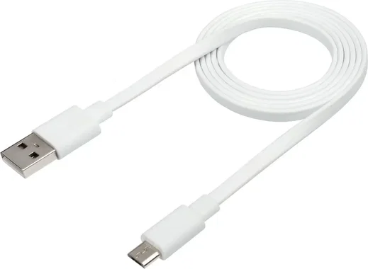 Xtorm Flat USB-A naar Micro-USB Kabel Plat Silicone Design 1 Meter Wit afbeelding 2