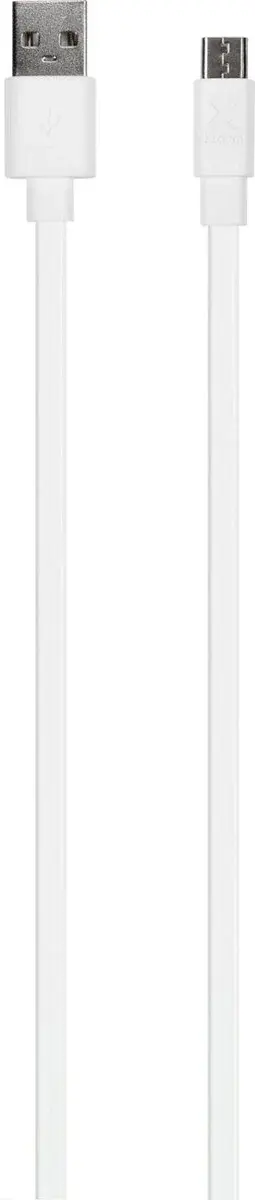 Xtorm Flat USB-A naar Micro-USB Kabel Plat Silicone Design 1 Meter Wit afbeelding 3