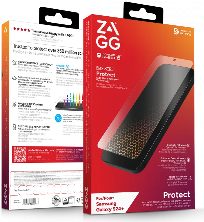 ZAGG InvisibleShield Flex XTR3 Samsung Galaxy S24 Plus Protector afbeelding 11