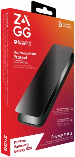 ZAGG InvisibleShield Flex Privacy Samsung Galaxy S24 Screen Protector afbeelding 10
