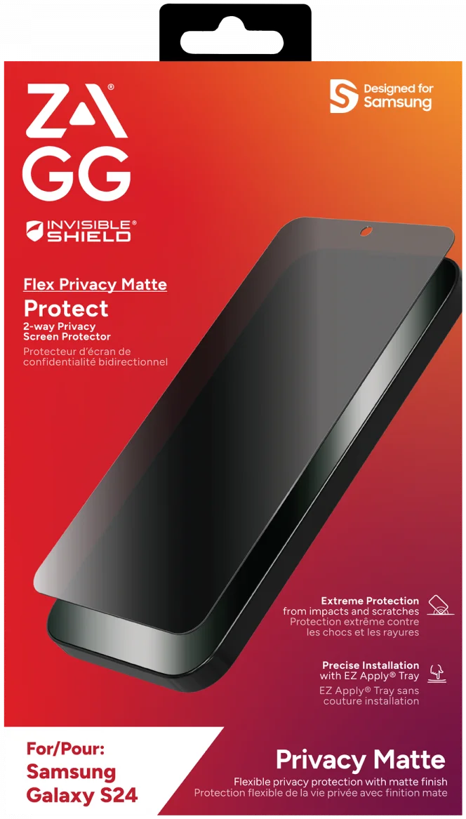 ZAGG InvisibleShield Flex Privacy Samsung Galaxy S24 Screen Protector afbeelding 9