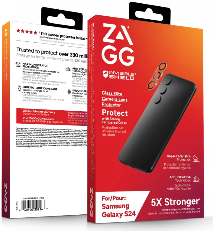 ZAGG InvisibleShield Glass Elite Samsung Galaxy S24 Camera Protector afbeelding 7