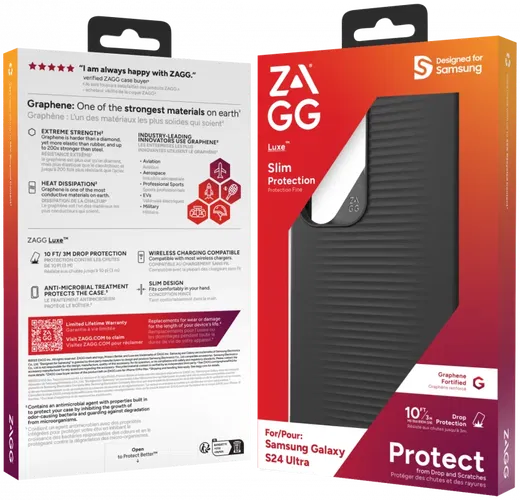 ZAGG Luxe Samsung S24 Ultra Hoesje 3M Valbescherming Zwart afbeelding 12