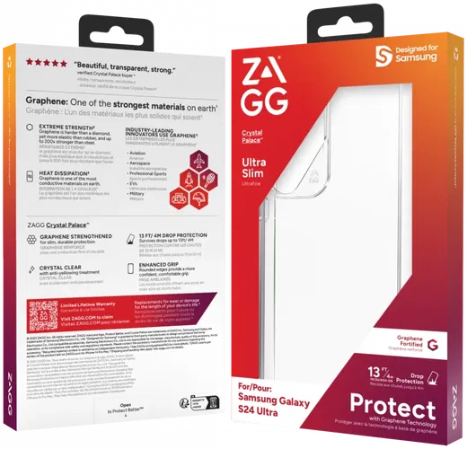 ZAGG Crystal Palace Samsung S24 Ultra Hoesje 4M Drop Proof Transparant afbeelding 12