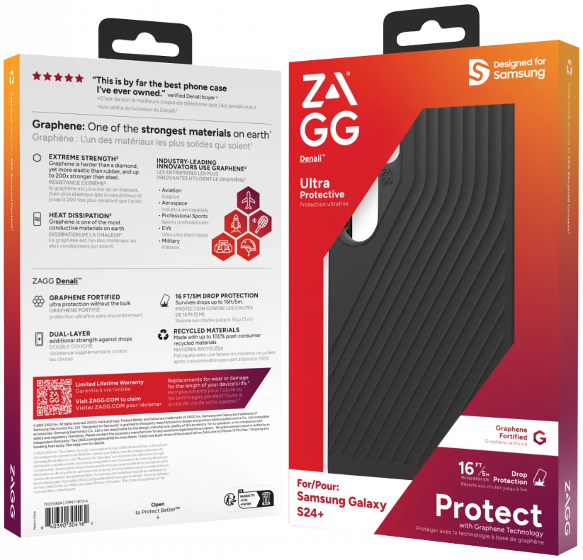 ZAGG Denali Samsung Galaxy S24 Plus Hoesje 5M Valbescherming Zwart afbeelding 13