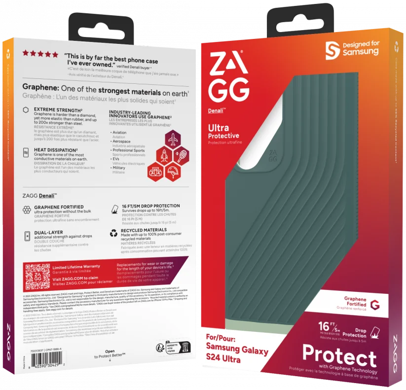 ZAGG Denali Samsung Galaxy S24 Ultra Hoesje 5M Valbescherming Groen afbeelding 13