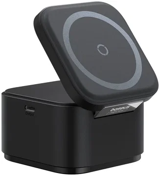 Baseus MagPro 2-in-1 Draadloze MagSafe Oplader iPhone/AirPods 25W Zwart