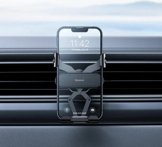 Baseus Stabiele Gravity Ventilatierooster Telefoonhouder Zwart afbeelding 1