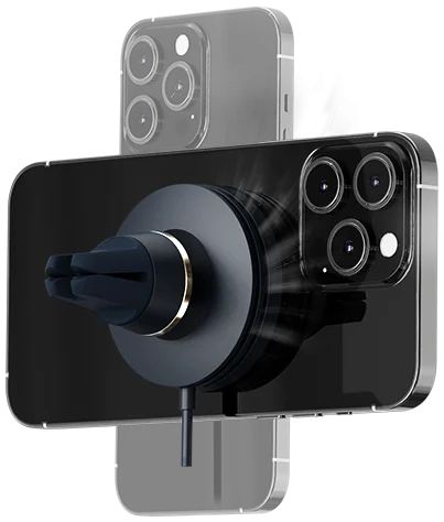 iOttie Velox Mini MagSafe Ventilatierooster Telefoonhouder Auto Blauw afbeelding 4