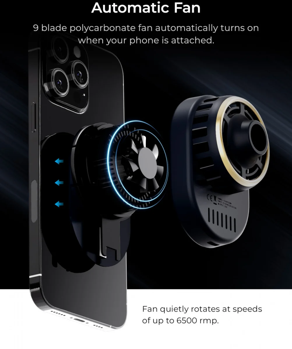 iOttie Velox Pro MagSafe Autohouder Raam/Dashboard CryoFlow Cooling Zwart afbeelding 6
