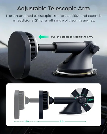 iOttie Velox Pro MagSafe / QI Autohouder Raam/Dashboard CryoFlow Cooling Zwart afbeelding 2