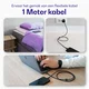 Buddi Flex USB-C naar USB-C Kabel 60W Fast Charge 1M Zwart afbeelding 2