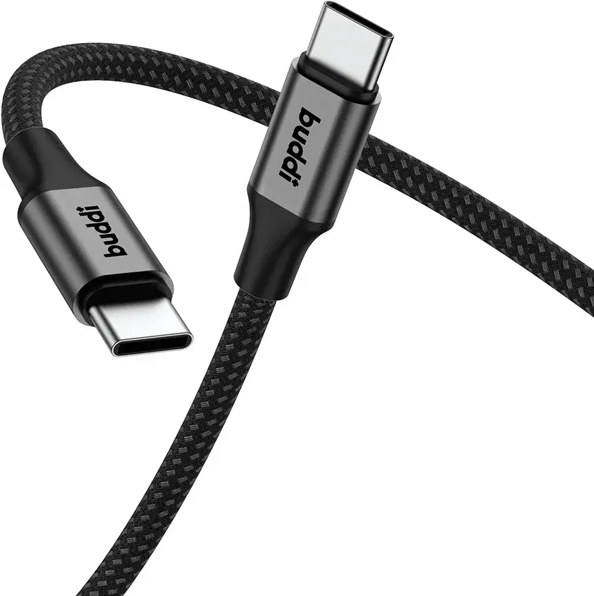 Buddi Flex USB-C naar USB-C Kabel 60W Fast Charge 1M Zwart afbeelding 13