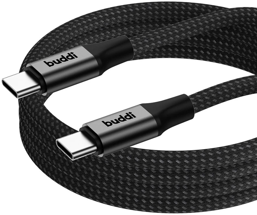 Buddi Flex USB-C naar USB-C Kabel 60W Fast Charge 2M Zwart afbeelding 12