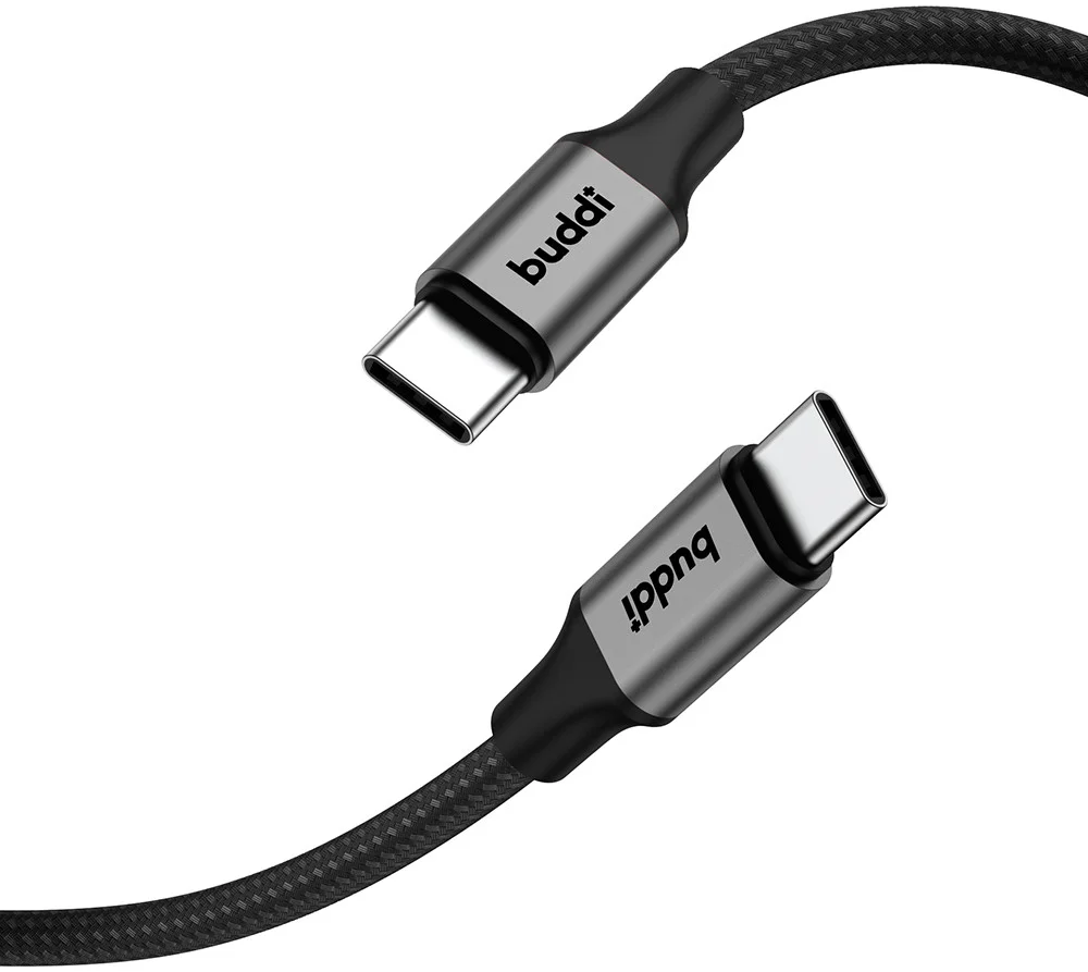 Buddi Flex USB-C naar USB-C Kabel 60W Fast Charge 2M Zwart afbeelding 13
