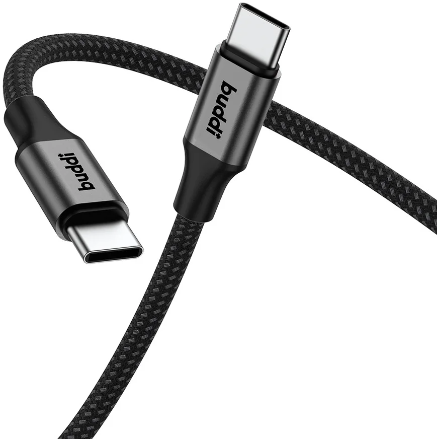 Buddi Flex USB-C naar USB-C Kabel 60W Fast Charge 2M Zwart afbeelding 14