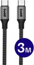 Buddi Flex USB-C naar USB-C Kabel 60W Fast Charge 3M Zwart