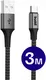 Buddi Flex USB-A naar USB-C Kabel 12W Fast Charge 3M Zwart afbeelding 1