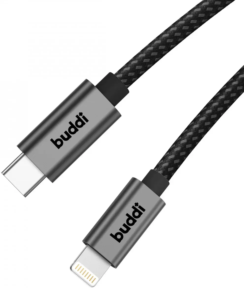 Buddi Flex USB-C naar Lightning Kabel 20W Fast Charge 3M Zwart afbeelding 13