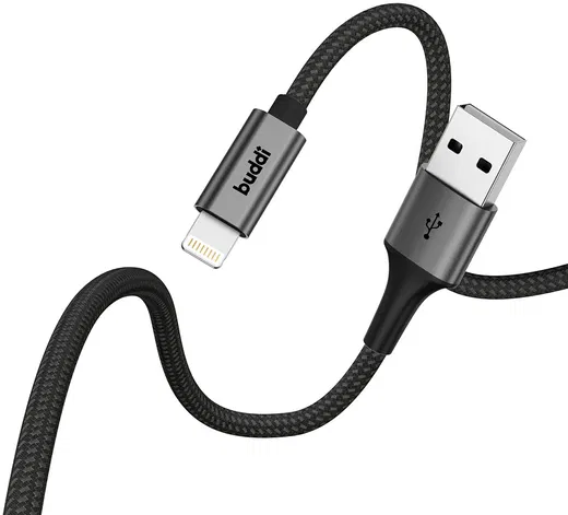 Buddi Flex USB-A naar Lightning Kabel 12W Fast Charge 1M Zwart afbeelding 13