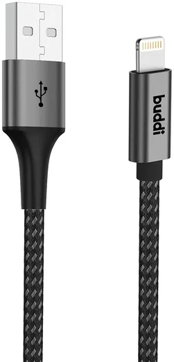 Buddi Flex USB-A naar Lightning Kabel 12W Fast Charge 2M Zwart afbeelding 11