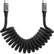Buddi Flex USB-C naar USB-C Krulsnoer Kabel 60W Fast Charge 1M Zwart afbeelding 13