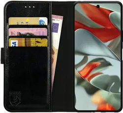 Rosso Element Google Pixel 9 Pro XL Hoesje Book Case Wallet Zwart afbeelding