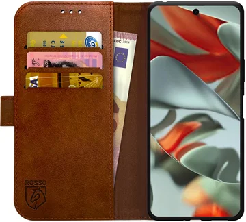 Rosso Element Google Pixel 9 Pro XL Hoesje Book Case Wallet Bruin