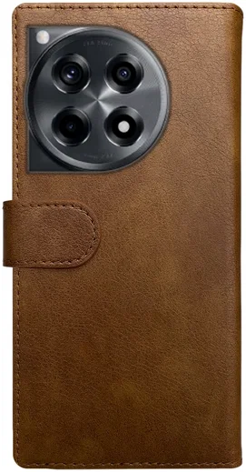 Rosso Element OnePlus 12R Hoesje Book Case Wallet Bruin afbeelding 2