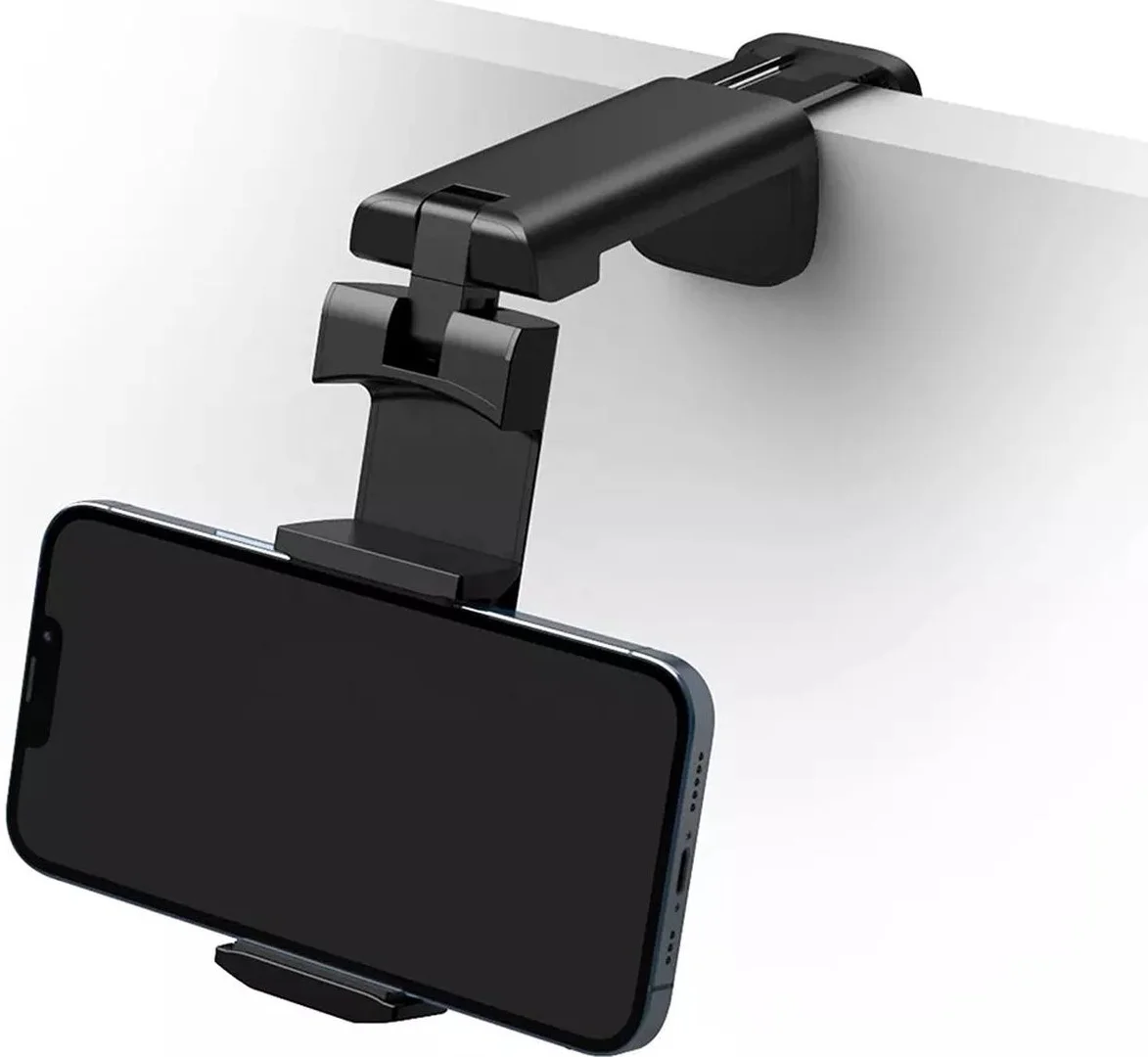 Universele Telefoonhouder 360° Draaibaar voor Vliegtuig / Koffer Zwart afbeelding 1