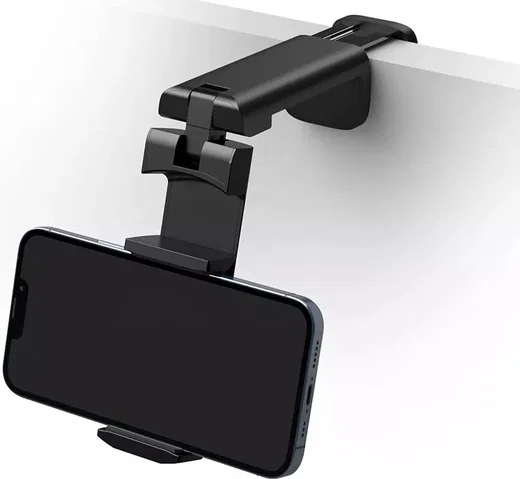 Universele Telefoonhouder 360° Draaibaar voor Vliegtuig / Koffer Zwart afbeelding 1
