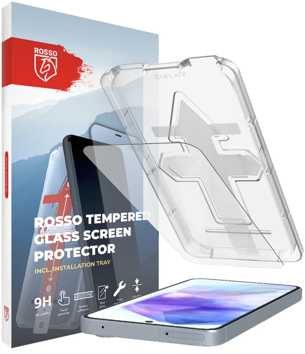 Rosso Samsung Galaxy A55 Tempered Glass Fingerprint en Case Friendly afbeelding 1