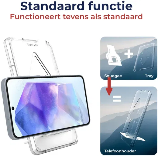 Rosso Samsung Galaxy A55 Tempered Glass Fingerprint en Case Friendly afbeelding 6