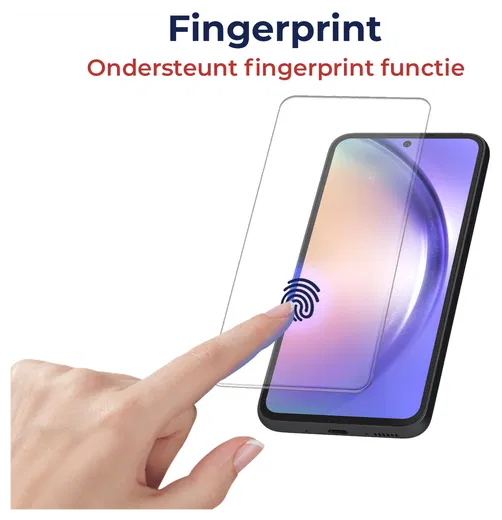 Rosso Samsung Galaxy A55 Tempered Glass Fingerprint en Case Friendly afbeelding 2