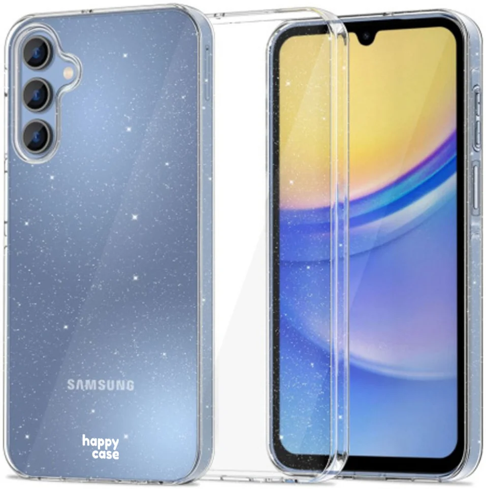 HappyCase Samsung Galaxy A15 Hoesje Flexibel TPU Glitter Print afbeelding 2