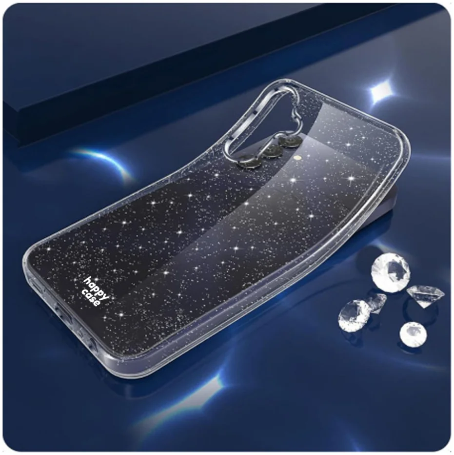 HappyCase Samsung Galaxy A15 Hoesje Flexibel TPU Glitter Print afbeelding 4