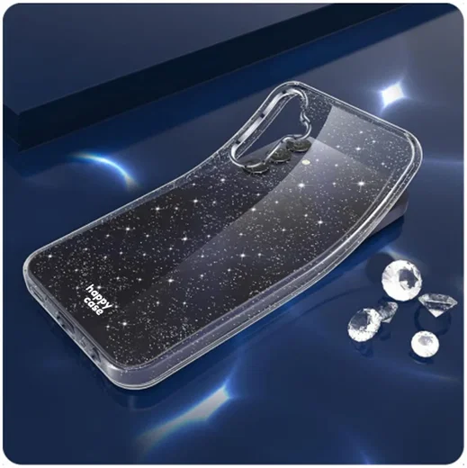 HappyCase Samsung Galaxy A15 Hoesje Flexibel TPU Glitter Print afbeelding 4