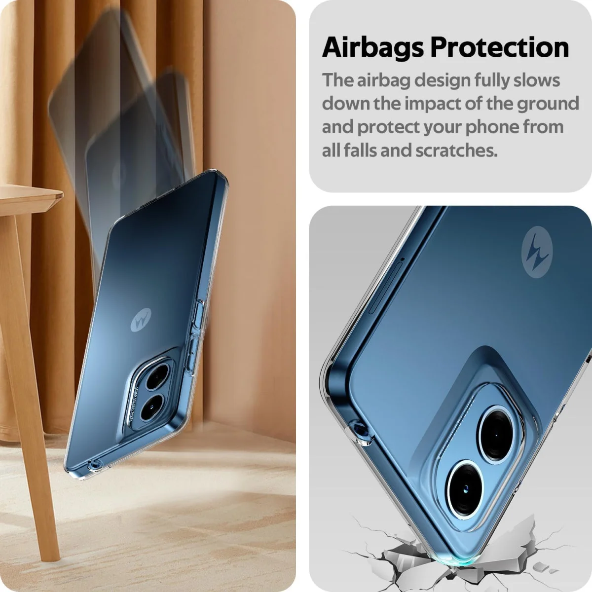 Motorola Moto G24 Hoesje Dun TPU Back Cover Transparant afbeelding 3