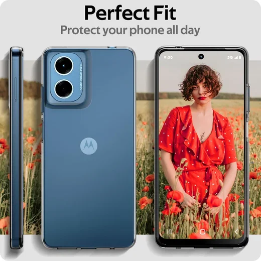 Motorola Moto G24 Hoesje Dun TPU Back Cover Transparant afbeelding 4