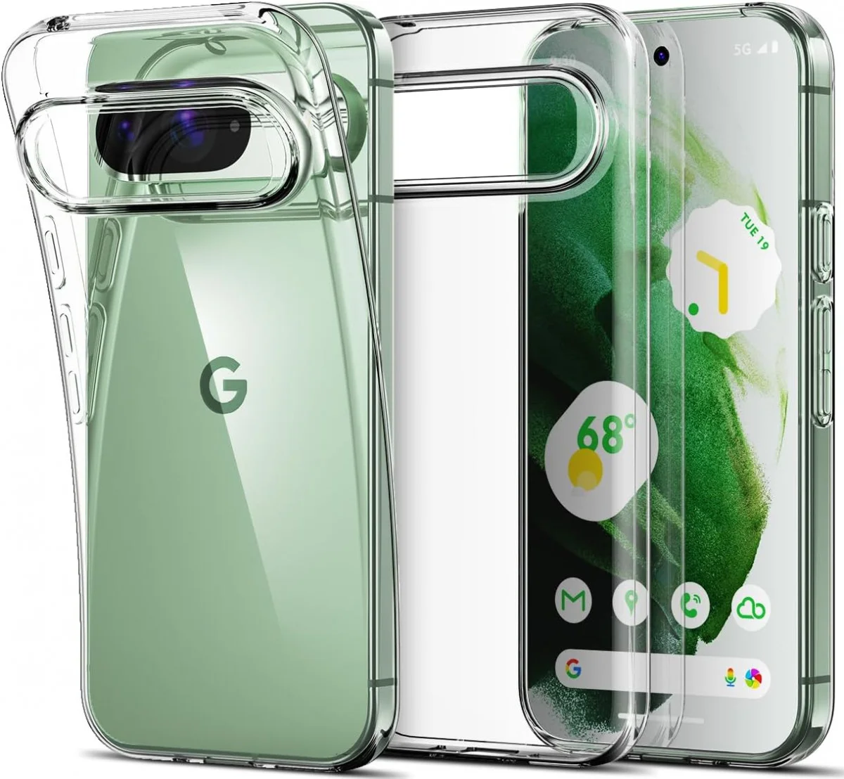 Google Pixel 9 / 9 Pro Hoesje Dun TPU Back Cover Transparant afbeelding 1