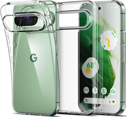 Google Pixel 9 / 9 Pro Hoesje Dun TPU Back Cover Transparant afbeelding 1