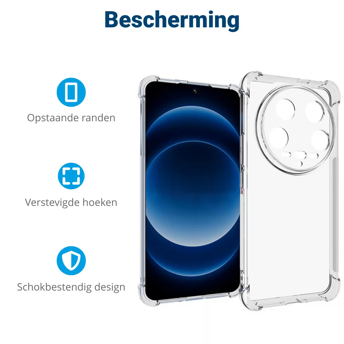 Xiaomi 14 Ultra Hoesje Schokbestendig en Dun TPU Transparant afbeelding 2