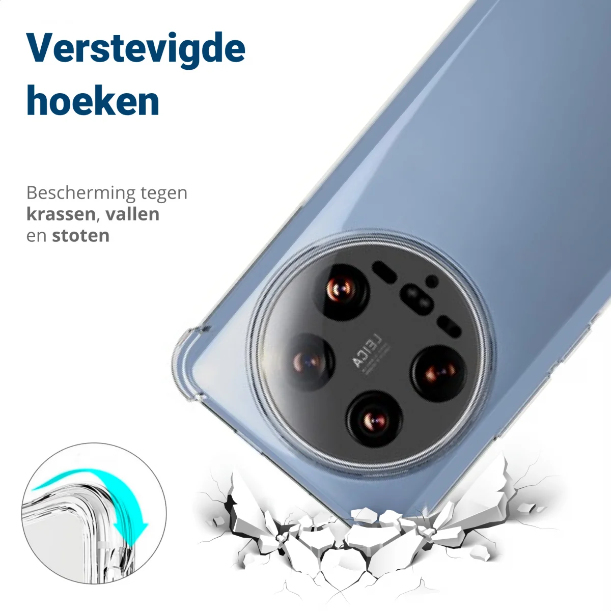 Xiaomi 14 Ultra Hoesje Schokbestendig en Dun TPU Transparant afbeelding 4