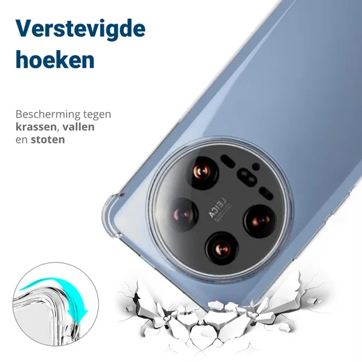 Xiaomi 14 Ultra Hoesje Schokbestendig en Dun TPU Transparant afbeelding 4