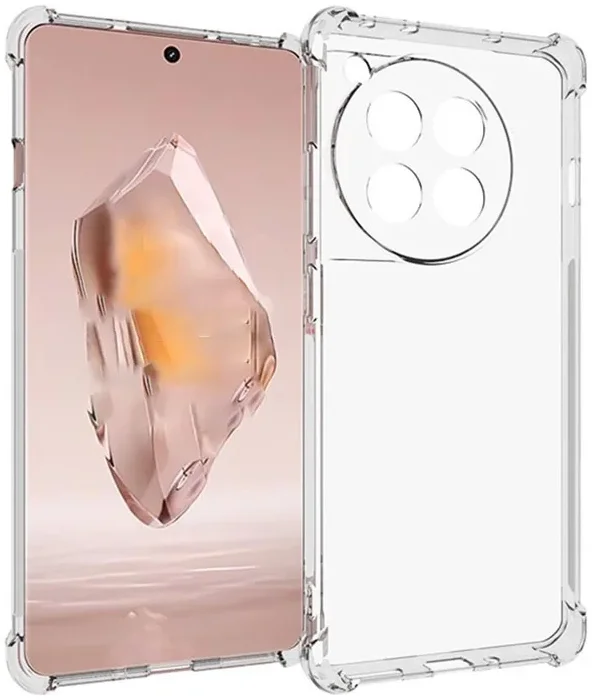 OnePlus 12R Hoesje Schokbestendig en Dun TPU Back Cover Transparant afbeelding 1