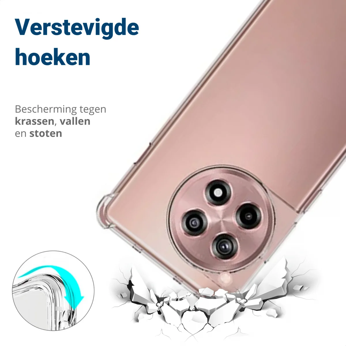 OnePlus 12R Hoesje Schokbestendig en Dun TPU Back Cover Transparant afbeelding 4
